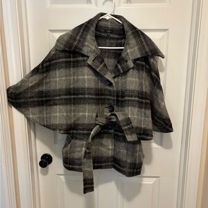 Talbots Charcoal Wool Cape